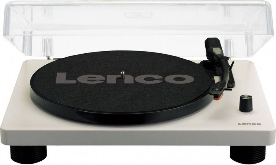 Lenco Platenspeler met ingebouwde versterker en Bluetooth plus 2 externe speakers Grijs