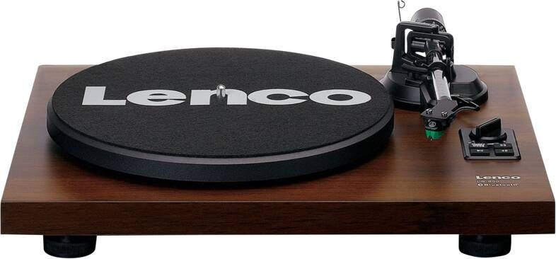 Lenco Platenspeler met ingebouwde versterker en Bluetooth plus 2 externe speakers Walnoot