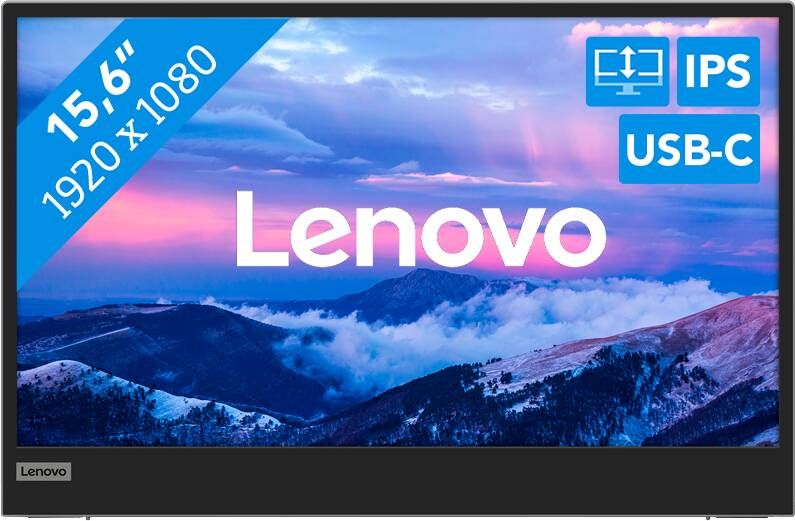 Lenovo L15 Portable Beeldscherm 15 6" Monitor Zwart