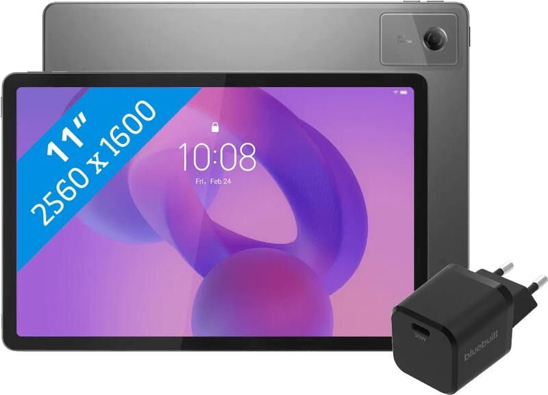 Lenovo Idea Tab 11 inch 256GB Wifi Grijs met Stylus + BlueBuilt Oplader