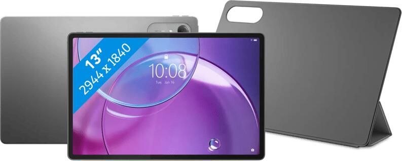 Lenovo Idea Tab Pro Gen 2 13 inch 256GB Wifi Grijs met Stylus + Book Case