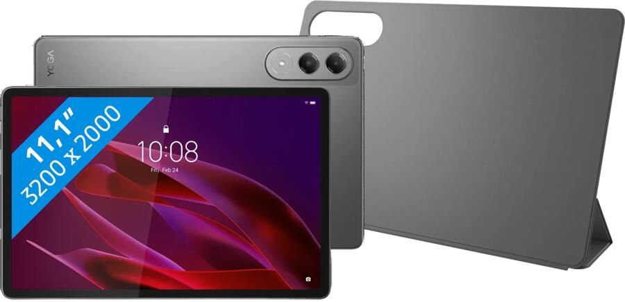 Lenovo Yoga Tab 11 1 inch 256GB Wifi Grijs met Stylus + Book Case Grijs