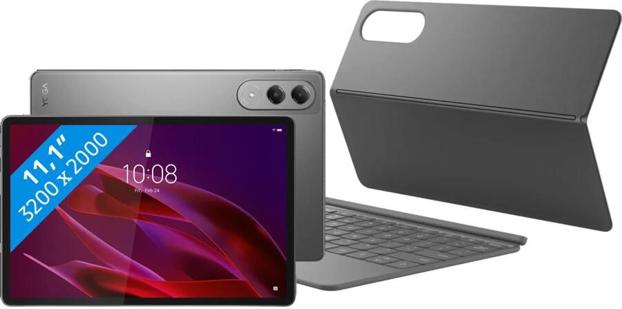 Lenovo Yoga Tab 11 1 inch 256GB Wifi Grijs met Stylus + Toetsenbord Hoes AZERTY