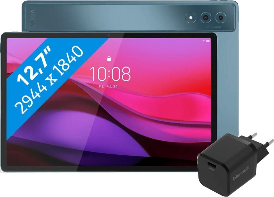 Lenovo Yoga Tab Plus 256GB Wifi Blauw met Stylus en Toetsenbordhoes QWERTY + Oplader
