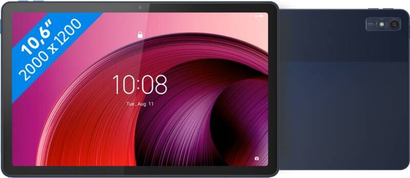 Lenovo Tab M10 128GB Wifi en 5G Blauw + Book Case Grijs