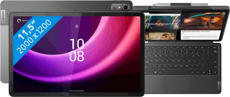 Lenovo Tab P11 (2de generatie) 128GB Grijs Wifi en 4G met Stylus + Toetsenbord Hoes QWERTY