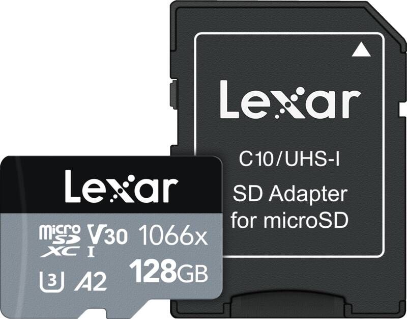 Lexar Professional 1066x SILVER 128GB microSDXC 160mb s