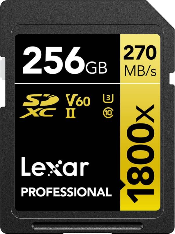 Lexar Professional SDXC 256GB BL 1800x UHS-II V60 gold | SD kaarten | Fotografie Geheugen&Opslag | 0843367124510