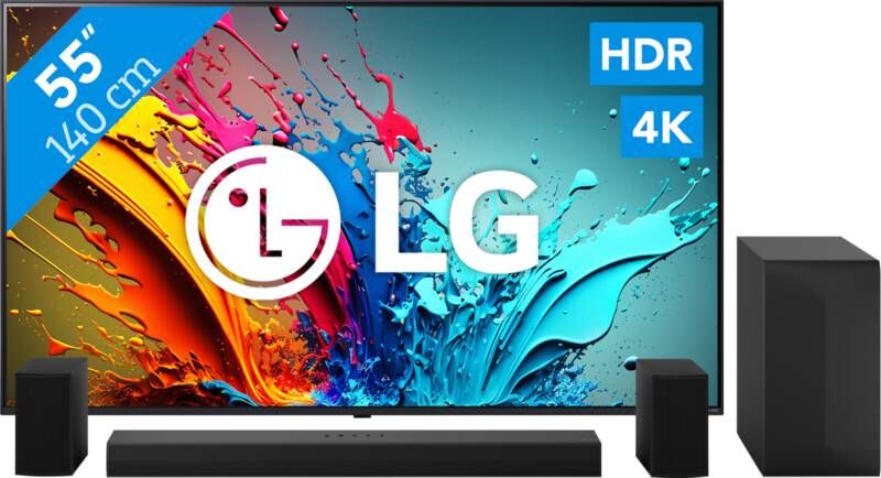 LG 55QNED85T6C (2024) + Soundbar