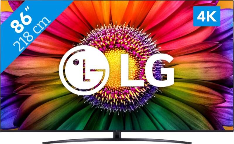 LG Led-TV 86UR81006LA 218 cm 86" 4K Ultra HD Smart TV UHD α7 Gen6 4K AI-Processor HDR10 AI Sound Pro AI Brightness Control