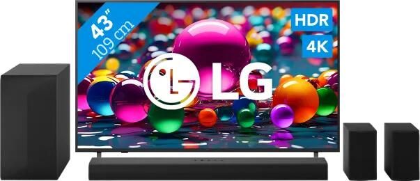 LG 43" 4K Smart UA75 + DS60TR