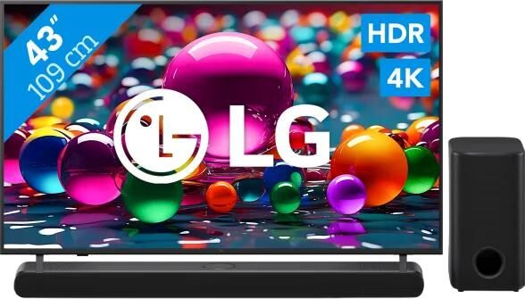 LG 43" 4K Smart UA75 + DS77TY