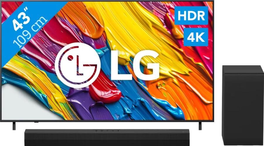 LG 43" QNED82 4K (2025) + DS40T