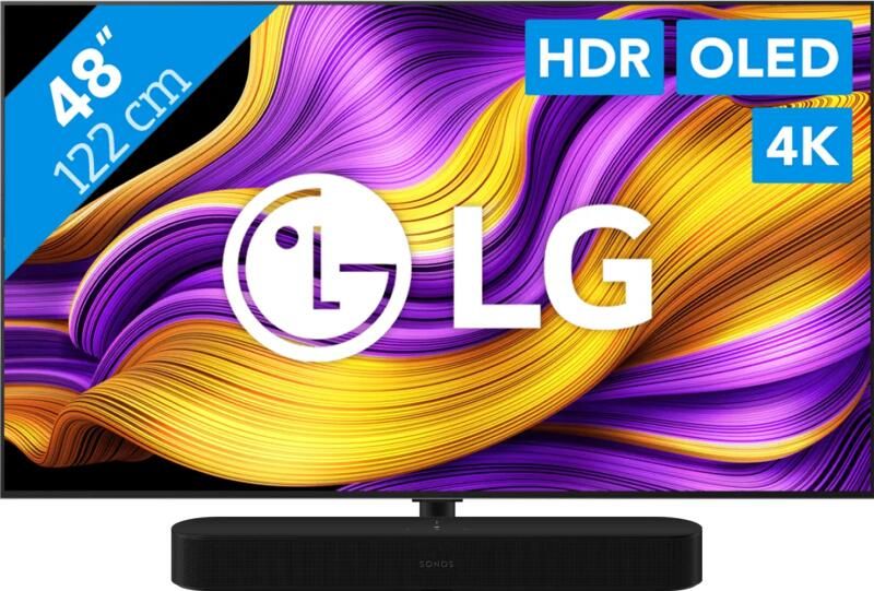 LG 48" OLED EVO G56 4K (2025) + Sonos Beam Gen2 Zwart