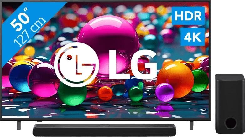 LG 50" 4K Smart UA75 + DS77TY