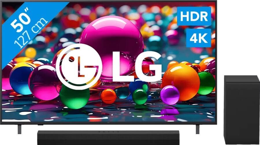 LG 50" Smart UA75 4K (2025) + DS40T