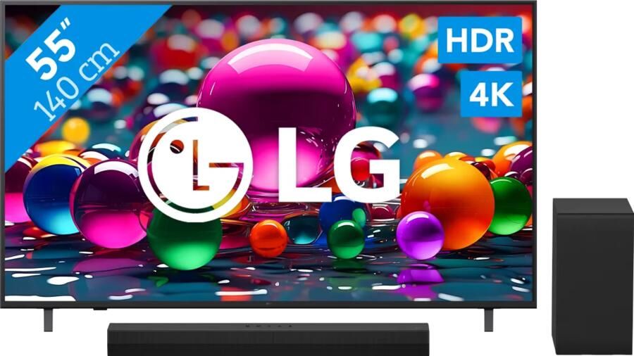 LG 55" Smart UA75 4K (2025) + DS40T