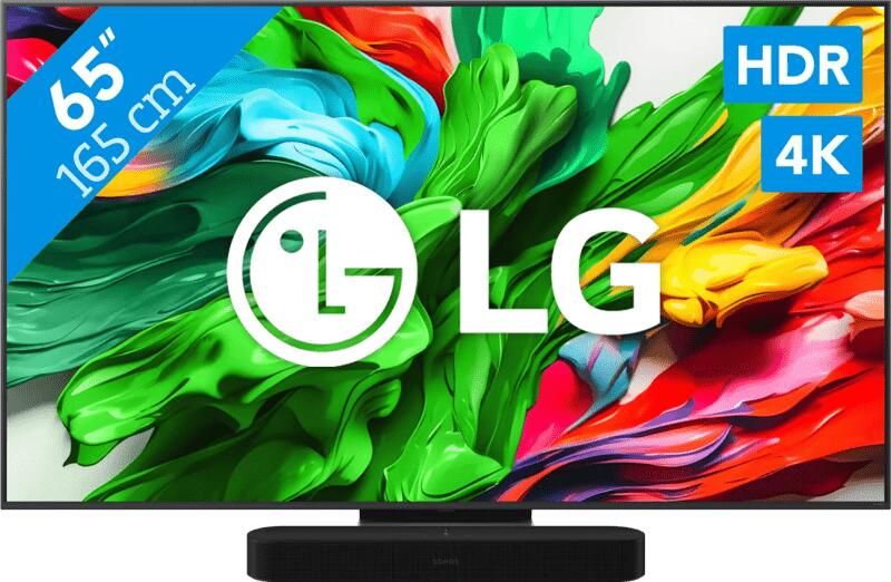 LG 65" QNED86 EVO 4K (2025) + Sonos Beam Gen2 Zwart