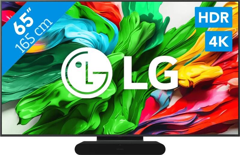 LG 65" QNED86 EVO 4K (2025) + Sonos Ray Zwart