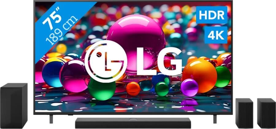 LG 75" 4K Smart UA75 + DS70TR