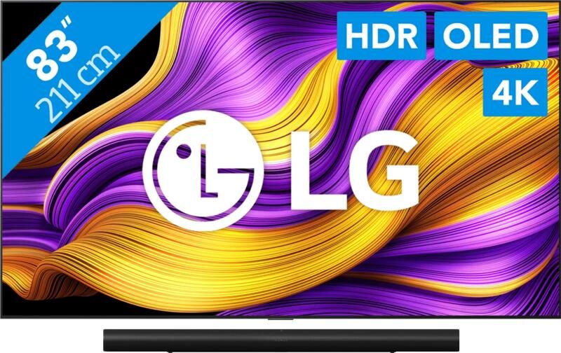 LG 83" OLED EVO G55 4K (2025) + Sonos Arc Ultra Zwart