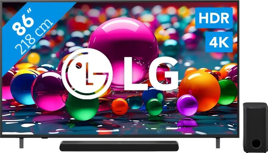 LG 86" 4K Smart UA75 + DS77TY