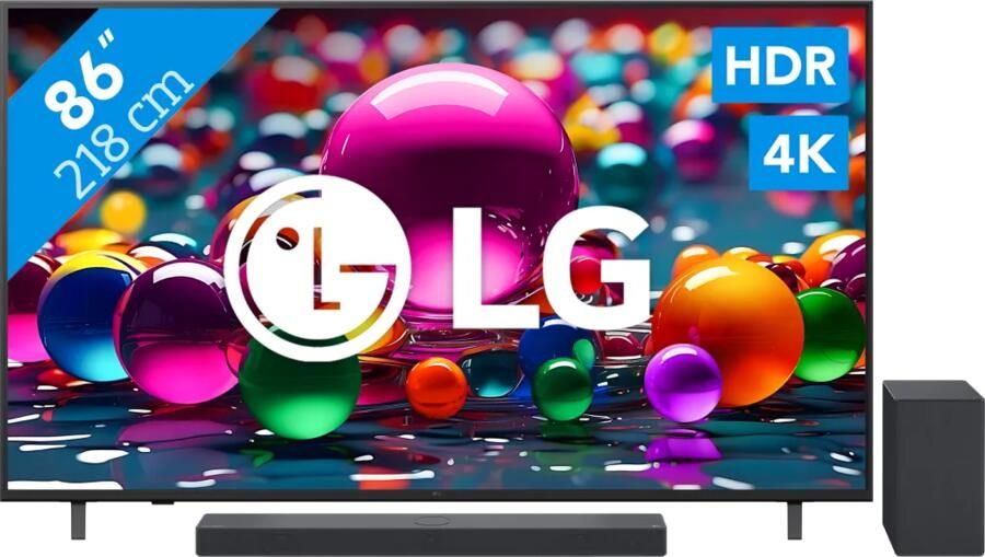 LG 86" 4K Smart UA75 + DSC9S