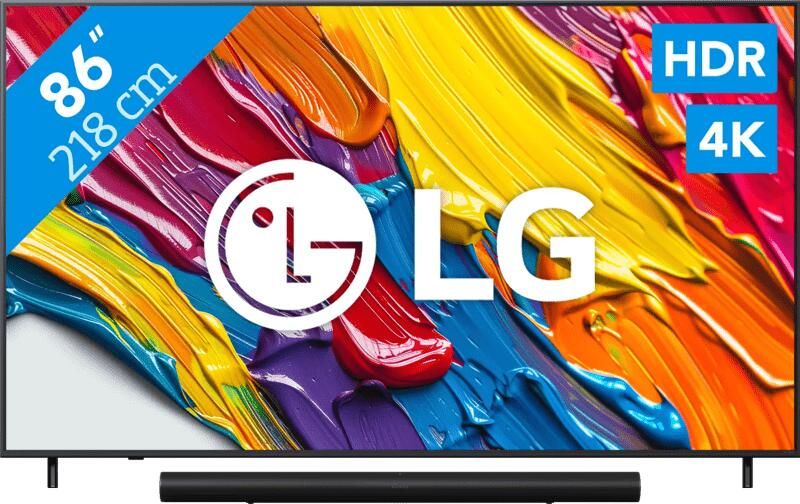 LG 86" QNED82 4K (2025) + Sonos Arc Ultra Zwart