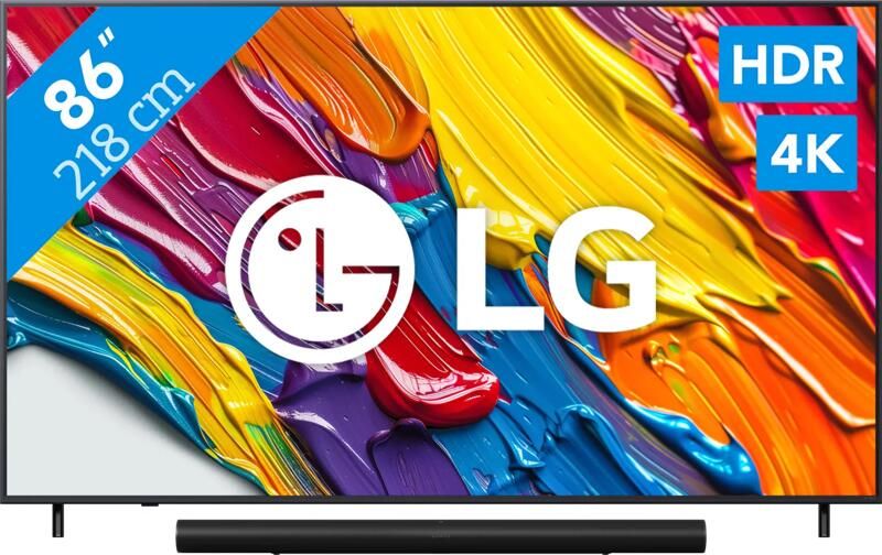 LG 86" QNED82 4K (2025) + Sonos Arc Ultra Zwart