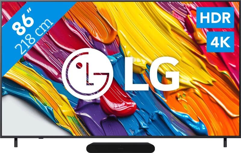 LG 86" QNED82 4K (2025) + Sonos Ray Zwart