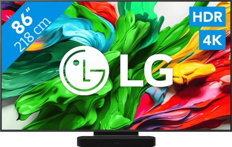 LG 86" QNED86 EVO 4K (2025) + Sonos Beam Gen2 Zwart