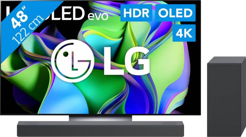 LG OLED48C34LA + Soundbar