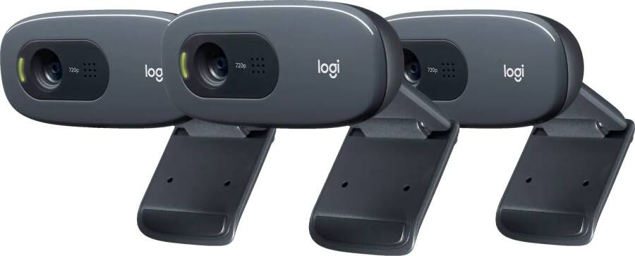 Logitech C270 HD-Webcam Triple Pack