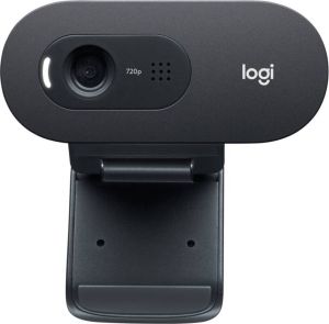 Logitech HD Webcam C505 USB HD 720p Langeafstandsmicrofoon Compatibel met pc of Mac Grijs Zwart