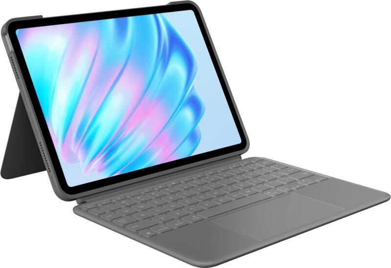 Logitech Combo Touch Apple iPad Air 11" (2024) Toetsenbord Hoes QWERTY Grijs