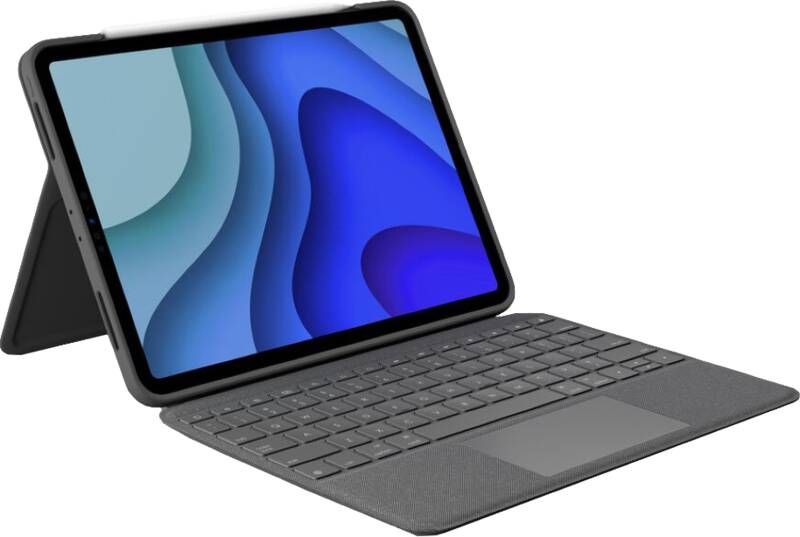 Logitech Folio Touch Apple iPad Pro 11 inch (2022 2021 2020) Toetsenbord Hoes QWERTY Grijs