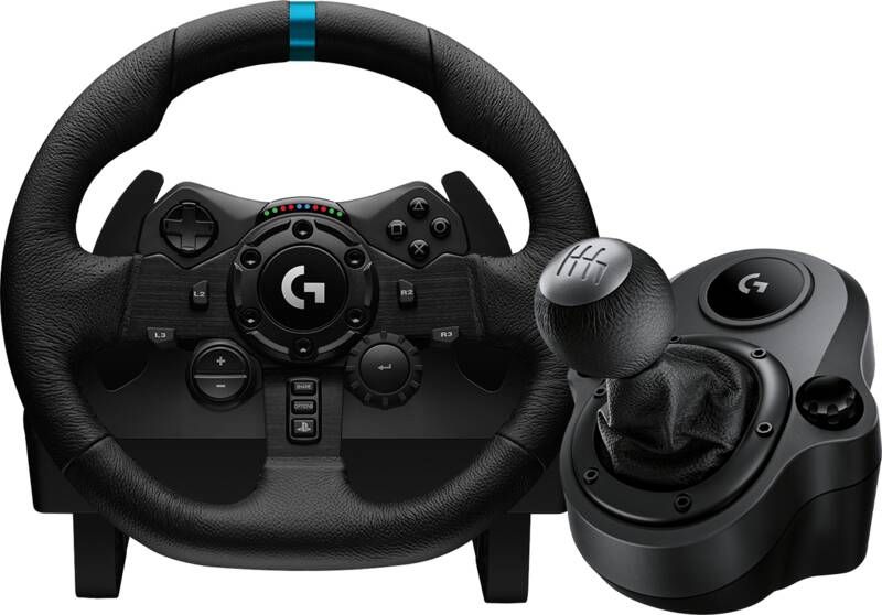 Logitech G 923 Trueforce voor PlayStation en PC + Logitech Driving Force Shifter