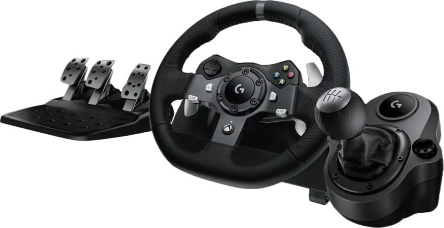 Logitech G 920 Driving Force Xbox en pc + Logitech Driving Force Shifter