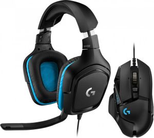 Logitech G502 Mouse + G432 7.1 Surround Sound Wired Gaming Headset