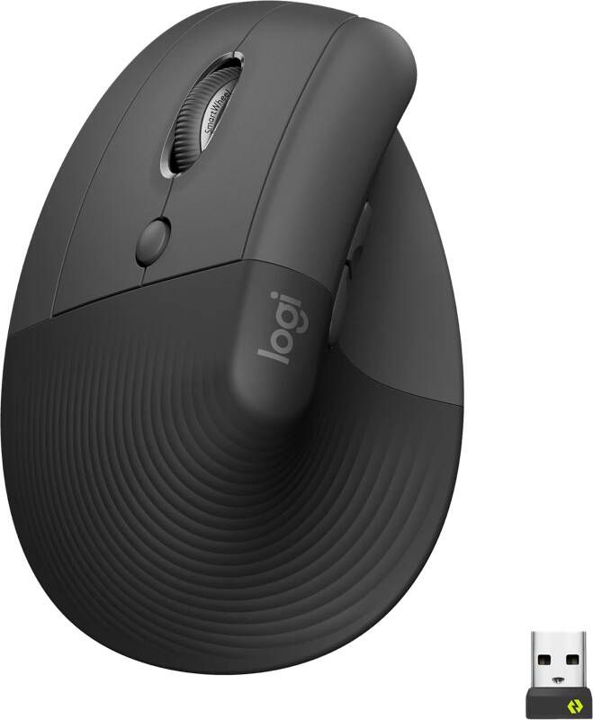 Logitech Lift Left Vertical Ergonomic Mouse Graphite Black | Muizen | 5099206099807