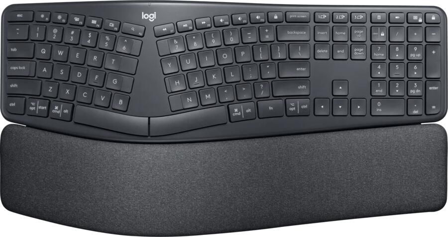 Logitech ergonomisch draadloos toetsenbord K860 (Zwart)