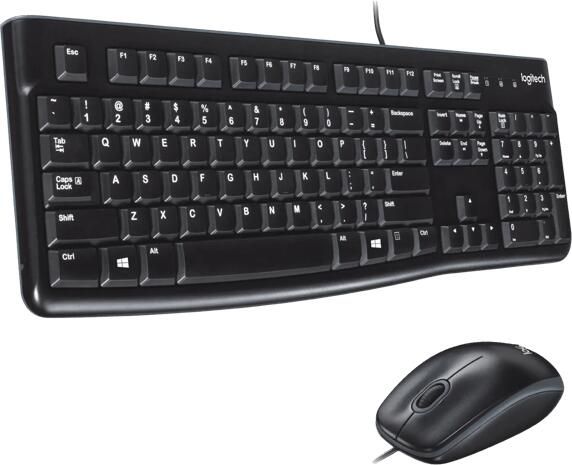Logitech MK120 Toetsenbord en Muis QWERTY Toetsenbord Zwart