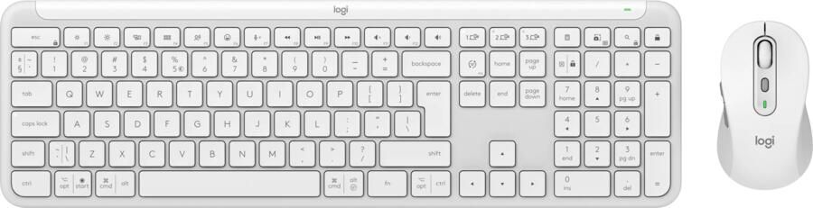 Logitech MK950 Signature Slim Draadloze Toetsenbord en Muis Combo Qwerty Wit
