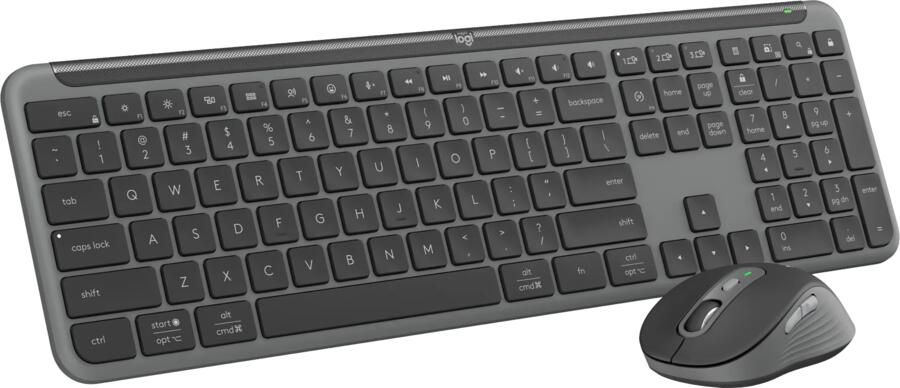 Logitech MK950 Signature Slim Draadloze Toetsenbord en Muis Combo Qwerty Zwart