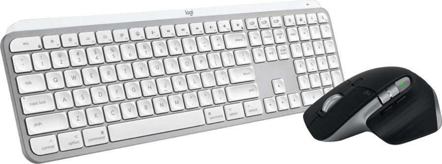 Logitech MX Keys S for Mac Qwerty Wit + MX Master 3S voor Mac Space Grey