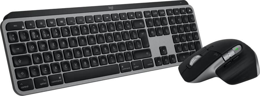 Logitech MX Keys S for Mac Qwerty Zwart + MX Master 3S voor Mac Space Grey