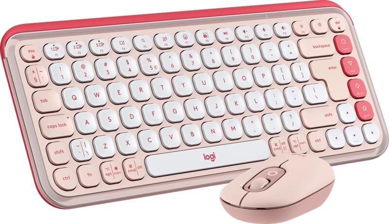 Logitech Pop Icon Combo toetsenbord en muis set Rose