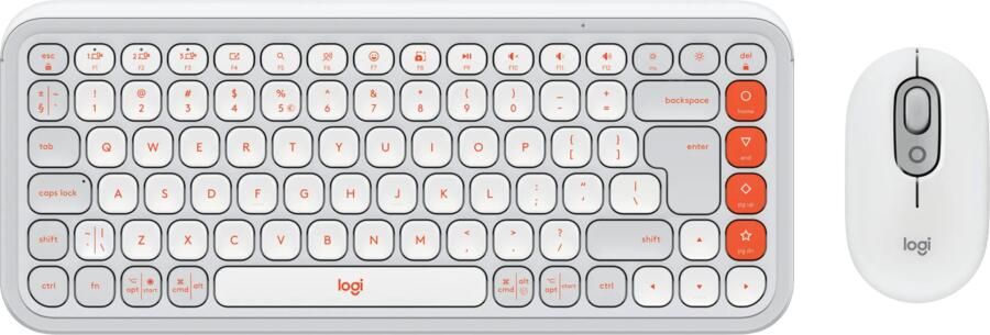 Logitech Pop Icon Combo toetsenbord en muis set Wit