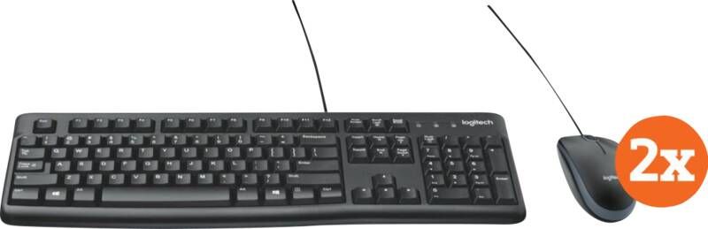 Logitech MK120 Toetsenbord en Muis QWERTY 2-Pack