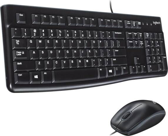 Logitech MK120 Desktop (Qwerty) Toetsenbord Zwart